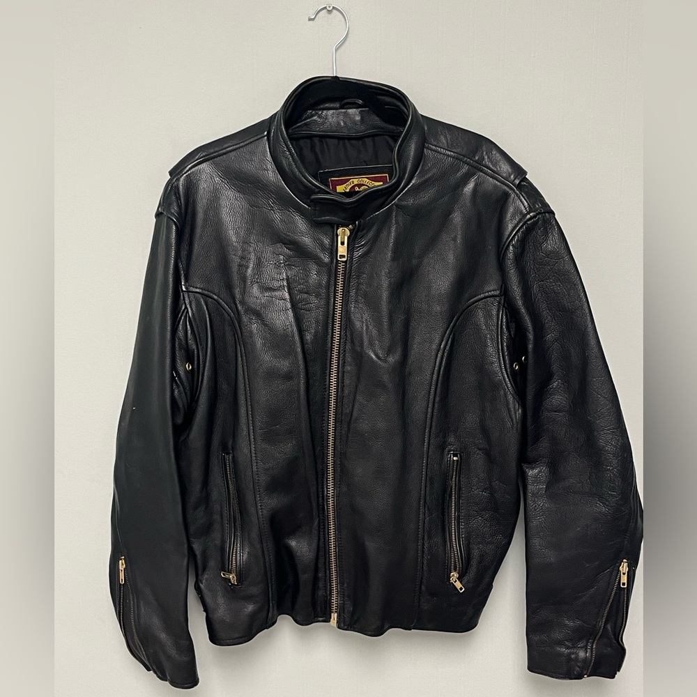 Vintage Promark Leather Biker Mens Black. Size euro 46 USA-small